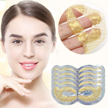 Masques d’or Masque pour les yeux au collagène cristallin Anti-âge Rides Masque de soins du visage Patchs pour les yeux Élimine 