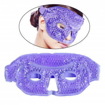 Ice Face / Eye Mask för Kvinna Man Gel Pärlor Ice Mask Bli Av med Ögon Spa Wrap Puffiness Kall Face Eye Mask Återanvändbar Gel M