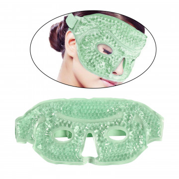 Ice Face / Eye Mask för Kvinna Man Gel Pärlor Ice Mask Bli Av med Ögon Spa Wrap Puffiness Kall Face Eye Mask Återanvändbar Gel M