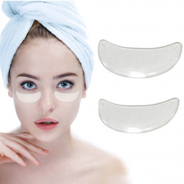 2 Pcs Réutilisable Imperméable À L’eau Silicone Aplatissement Patchs Masque Pour Les Yeux Anti-rides Coussinets Pour Les Yeux Pa